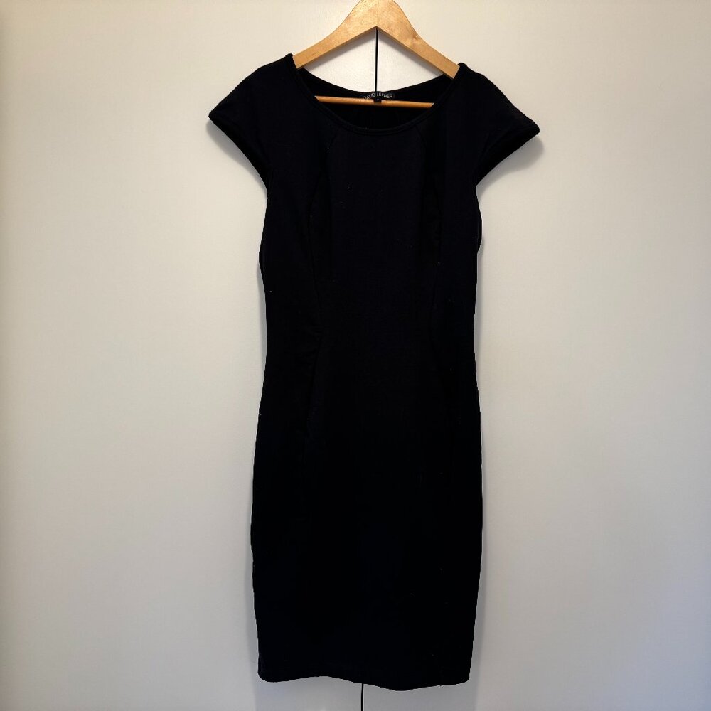 David Lerner Elegant Black Sleeveless Round Neck Dress (Size S)